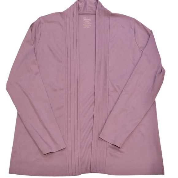 L.L. Bean Sweaters - L.L.Bean Lilac Open Cardigan